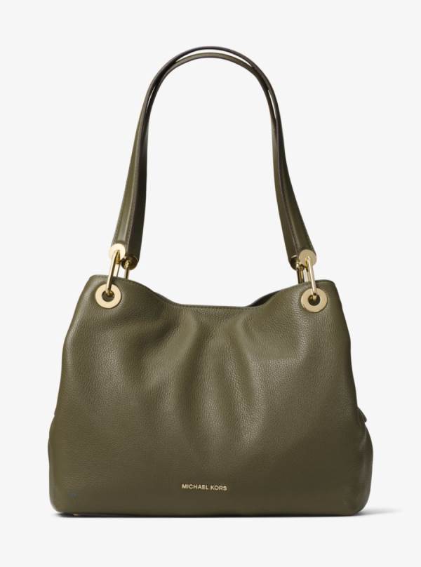 Damske Taška Cez Rameno Michael Kors Raven Large Leather Olivovo Zelená - Kabelky Michael Kors Vypredaj | WHJZS-4021